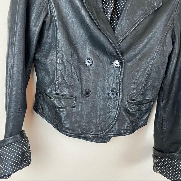 Joie Double Breasted Leather Jacket - Picture 6 of 10